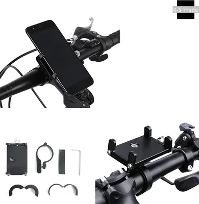Produktbild von K-S-Trade Handyhalterung für das Fahrrad kompatibel mit Huawei P Smart+ 2019 Halter Lenkstange Fahrradhalterung Motorrad Bike Mount Befestigung