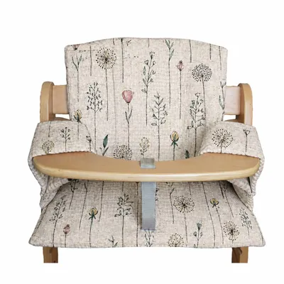 Produktbild von Sitzkissen Sitzverkleinerer beige Blumen für Hauck Treppenhochstuhl