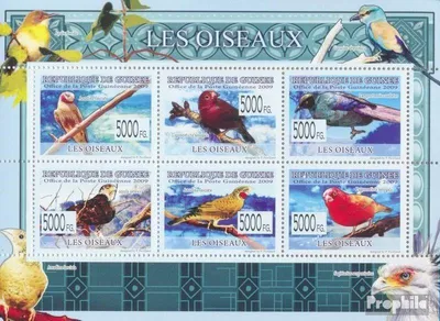 Produktbild von Briefmarken Guinea 2009 Mi 6418-6423 Kleinbogen (kompl. Ausgabe) postfrisch Vögel