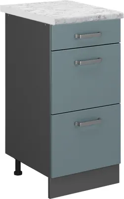 Image de Meuble cuisine Vicco R-Line Bleu-gris 40cm PT Marbre, Model 45685