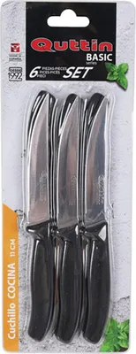 Produktbild von Quttin Set Mit 6 Steakmessern Mit Basisschneide 11 Cm Silber Silber One Size