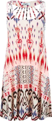 Produktbild von Buffalo Strandkleid mit besonderem Trägerdesign und Ethnoprint creme-bedruckt Größe 34