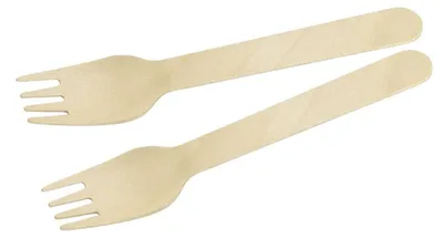 Image de Lot de 30 fourchettes en bois jetables 16 cm Fackelmann Move