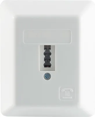 Produktbild von S/CONN maximum connectivity Telefon-Anschlußdose TAE U, Universal für F + N, reinweiß-RAL9010, Aufputz (74000-UW)