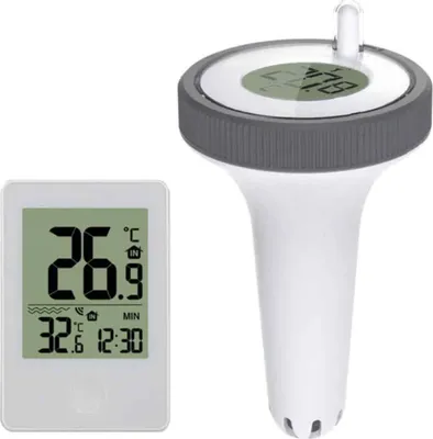Produktbild von Elektronisches Wassertemperaturthermometer mit digitalem Empfänger, LCD-Display für Aquarium/Spa/Fischteich