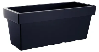 Produktbild von XXL Pflanzkübel eckig in anthrazit - 80 x 35 cm - Kunststoff Blumenkübel groß - Outdoor Garten Blumentopf Pflanztopf Blumenkasten Pflanzkasten Blumentrog Pflanztrog