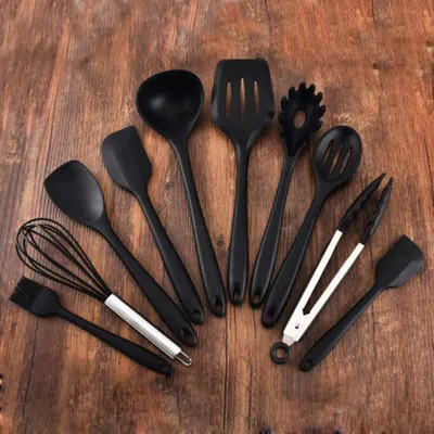 Image de Ensemble d'ustensiles de cuisine en silicone de 10 pièces