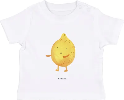 Produktbild von Mr. & Mrs. Panda Babyshirt Beste Freunde Zitrone 0. - 6. Monat - Weiß - Geschenk, Baby Shirt, Fehlende Keywords, T-Shirt, , Kinder, Organic, Lustige Sprüche