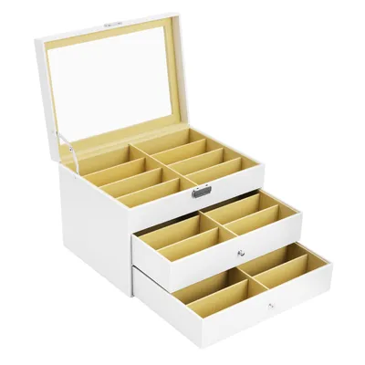Obrázek produktu pro 24 Slot Jewellery Box Storage Gift Spectacle Storage Watch Box Pouzdro na brýle pro hodinky Glasses Box
