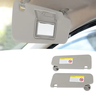 Obrázek produktu pro Sada sluneční clony se zrcátkem - antracitově šedý materiál ABS - Pro Chevrolet Sonic/Aveo modelové roky 2012-2020