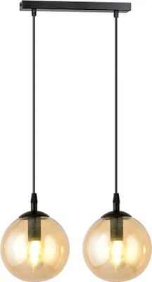 Zdjęcie produktu dla Lampa wisząca COSMO czarno-miodowy 2xE14x15W szkło wym:100x40x14cm IP20 Emibig