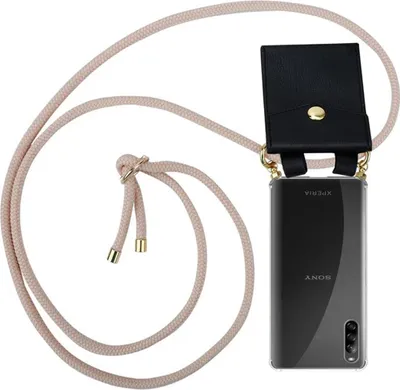 Produktbild von Cadorabo Hülle für Sony Xperia L4 Schutzhülle in Rosa Handy Kette Silikon Kordel abnehmbares Etui