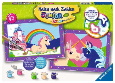 Immagine prodotto di Ravensburger 27774 Ravensburger Malen-nach-Zahlen Bunte Einhornwelt