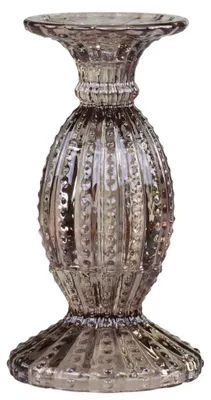 Produktbild von Chic Antique Kerzenhalter mit Perlkante Glas Mokka 19x10 cm