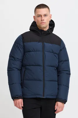 Produktbild von Blend BHMbankli Herren Steppjacke Winterjacke Jacke mit Kapuze regulierbarem Elastikband hohem Kragen Reißverschlusstaschen Regular fit