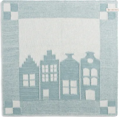 Produktbild von Knit Factory Küchentuch House - Ecru/Stone Green - 50x50 cm