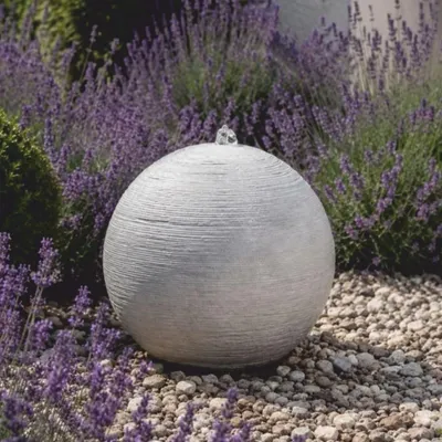 Produktbild von Casa Padrino Kugelbrunnen Grau Ø 60 x H. 55 cm - Runder Springbrunnen - Garten & Terrassen Deko Accessoires