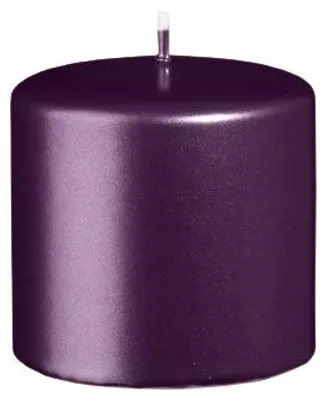 Produktbild von Stumpenkerzen Metallic Matt Pflaume 70 x Ø 70 mm, 12 Stück