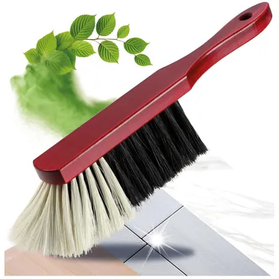 Productafbeelding van handbezem van hout, handbezem met paardenhaar borstelharen