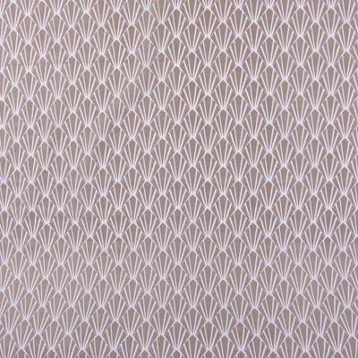 Produktbild von Baumwollstoff Meterware ORAZ Fächer groß taupe weiß 1,50m