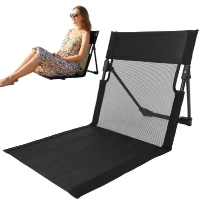 Productafbeelding van Omgoods - Opvouwbare Strandstoel met Rugleuning - Lichtgewicht en Draagbaar