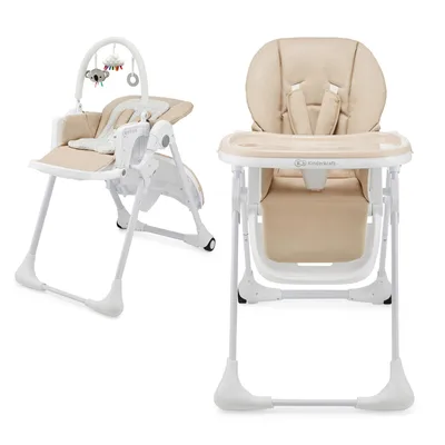 Immagine prodotto di Kinderkraft TUMMIE Seggiolone 2-in-1 pieghevole con funzione sdraietta Beige