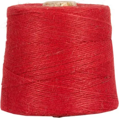 Produktbild von Juteschnur Rot, 500 m, 2 mm, 1 kg, Jutegarn für Häkeln, Makramee, Garten