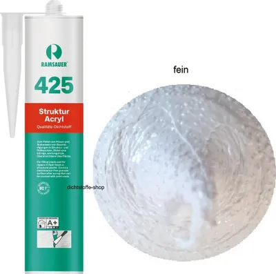 Produktbild von Ramsauer 425 Struktur Acryl 1K Acryl Dichtstoff 310ml Kartusche Körnung fein weiss