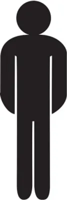 Produktbild von Dreifke® WC-Schild, Piktogramm Herren, Folie, 120 x 40 mm, Folie selbstkleben...