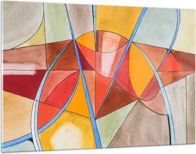 Produktbild von Bilder auf glas - Abstraktion modern - 120x80cm - Glasbilder - Wandbilder - Kunstdruck - zum Aufhängen bereit - Wanddekoration aus Glas - Glas Bilder - Wandbild auf Glas - Einteilig - GAA120x80-3960