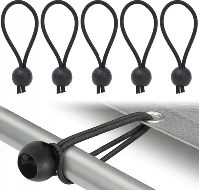Produktbild von Spannlastic mit Kugel 30er Set Planenspanner Gummischlingen 10/15cm Schwarz