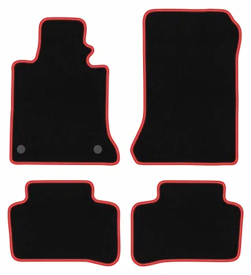 Immagine prodotto di Tappetini in moquette per Mercedes GLK X204 2008-2015 (SUV) – set 4 pezzi, nero/rosso, su misura – Wielganizator CARLUX