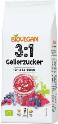 Obrázok produktu pre ŽELÍROVÝ CUKOR 3:1 BEZLEPKOVÝ500 g - BIOVEGAN (SEZÓNNY PRODUKT)