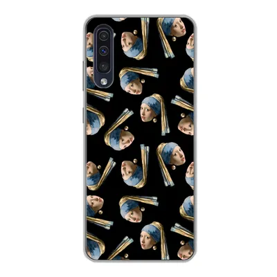 Produktbild von MuchoWow® Handyhülle Schutzhülle Hülle für Samsung Galaxy A30s Das Mädchen mit dem Perlenohrring - Muster - Vermeer Silikon Softcase Handy Hülle - Karteninhaber