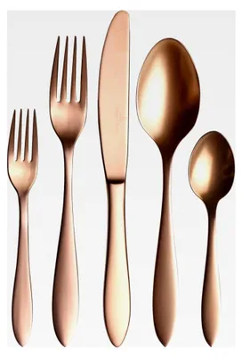 Produktbild von Besteckset 20-teilig in Gold, Tafelbesteck für 6 Personen, Edelstahl