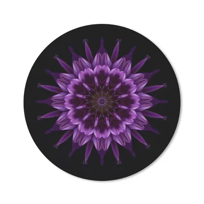 Produktbild von MuchoWow® Mauspad Mousepad Mandala lila Dahlie 30x30 cm - Mousepads - Maus Mat - Pad - Mausunterlage - Tischunterlage - Schreibtischmatten