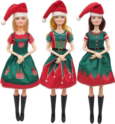 Produktbild von 30 cm Ankleidemode B-ar-bie-Puppe Prinzessin Rock Hut Weihnachtsset