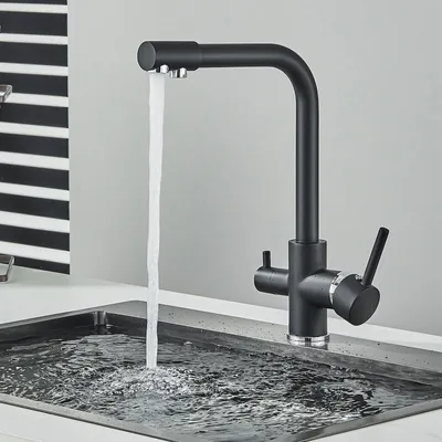 Produktbild von 3 Wege Wasserhahn Küchenarmatur Küche Mischbatterie Trinkwasserhahn Armatur 360°