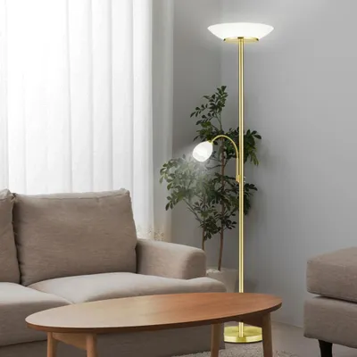 Produktbild von Stehleuchte, Glas, weiß, Flexoarm, H 180 cm