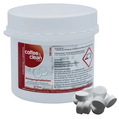 Produktbild von JaPeBi Reinigungstabletten Reiniger Tabs 2g für Bosch Jura Krups Melitta Siemens Kaffeevollautomaten, 200 St.