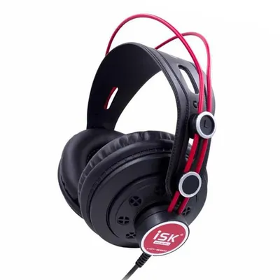 Produktbild von Kopfhörer ISK HP-580 Headset Kabelgebunden Over-ear Geschlossen Schwarz-Rot 15 - 25000 Hz 95 dB 32 Ohm