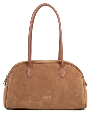 Image de Lancaster Sac cabas épaule Zippé Suède Camel