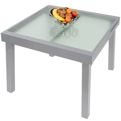 Produktbild von Gartentisch Balkontisch Ausziehbar 90 - 180 cm Silber Diplomat ib style®