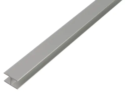 Zdjęcie produktu dla Alberts 030128 Profil H, samozaciskowy, aluminiowy, anodowany na srebrno, 1000 x 8,9 x 20 mm