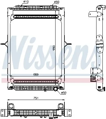 Produktbild von NISSENS 63785 Kühler Motorkühlung
