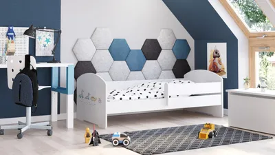 Obrázok produktu pre Detská postieľka LUK s bočnicou 140x70 Dinosaury