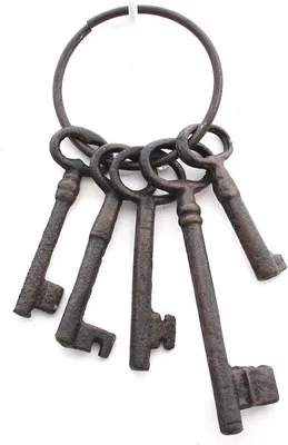 Image de Porte-clés en fonte - jeu de 5 sur l'anneau