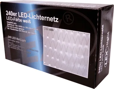 A product box for LED net lights.