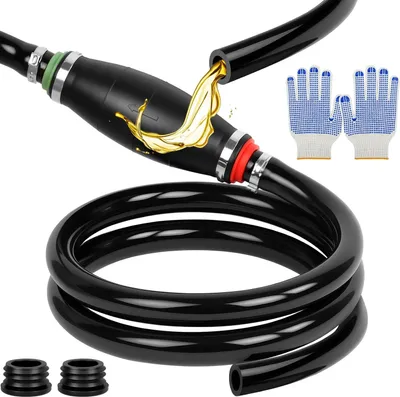Produktbild von Flintronic Handpumpe, Wasser-handpumpe, Umfüllpumpe Kraftstoffpumpe Kraftstoffleitung Absaugpumpe, 2m Kaftstoffresistenten PVC Schlauch, zum Umfüllen von Flüssigkeiten wie Wasser, Diesel, Benzin, Öl