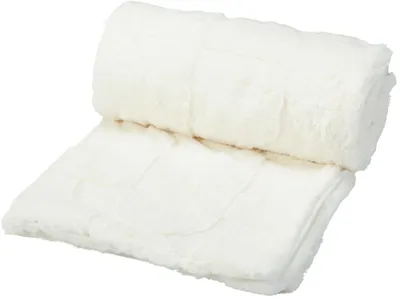 Obrázok produktu pre Dekoratívna žakárová prikrývka 160x130 cm – biela, značka H&L